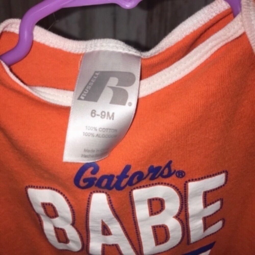 Florida Gators Baby Onesie 6-9M Orange “Gators Babe” Bodysuit NCAA Infant Outfit - Picture 4 of 5